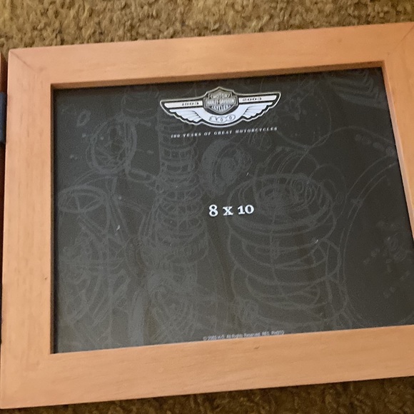 Authentic Hallmark HARLEY-DAVIDSON Wood PICTURE FRAME Holds  Harley Davidson 2003 picture frame for 4 photos